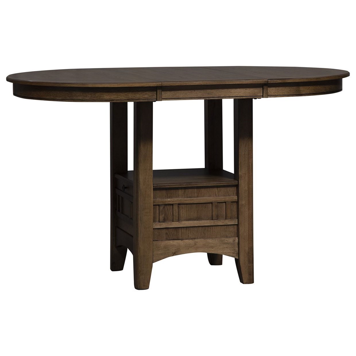Round wood pub store table and chairs
